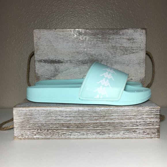 Kappa Banda Adam 4 Slide UNISEX Sandals Green Aqua White Size 8 Brand New - Picture 4 of 6